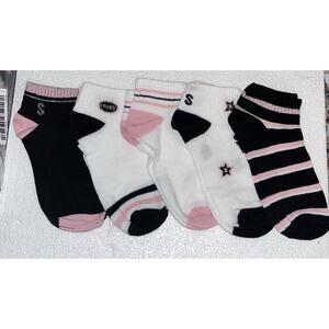 Women's College School Preppy Pattern Ankle Socks Fashion Sock Set Of 5